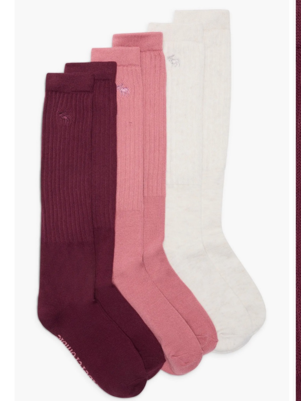NEW🌸Abercrombie Big Kid 3 pack of slouchy socks youth 5Y-7Y. Sock size 9–11.
